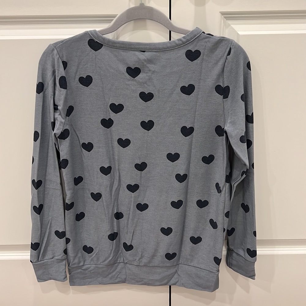Chaser Womens’ Size Medium Hearts Sweatshirt - Picture 3 of 3